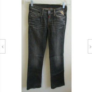 Black Replay W 442 Boot Cut Jeans Size 24 X 32